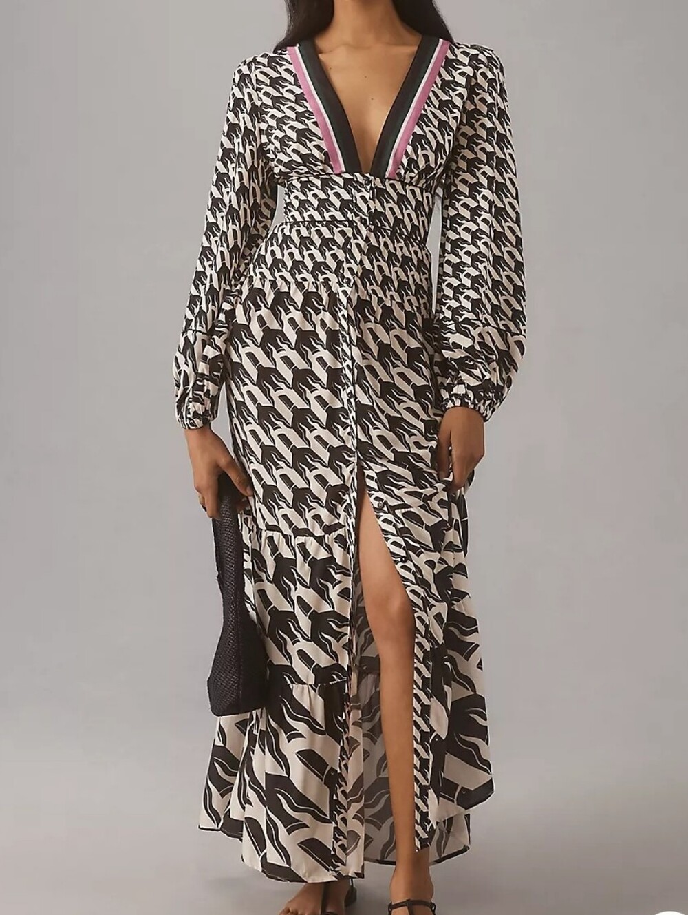 Farm Rio Long Sleeve Printed Maxi XL